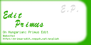 edit primus business card